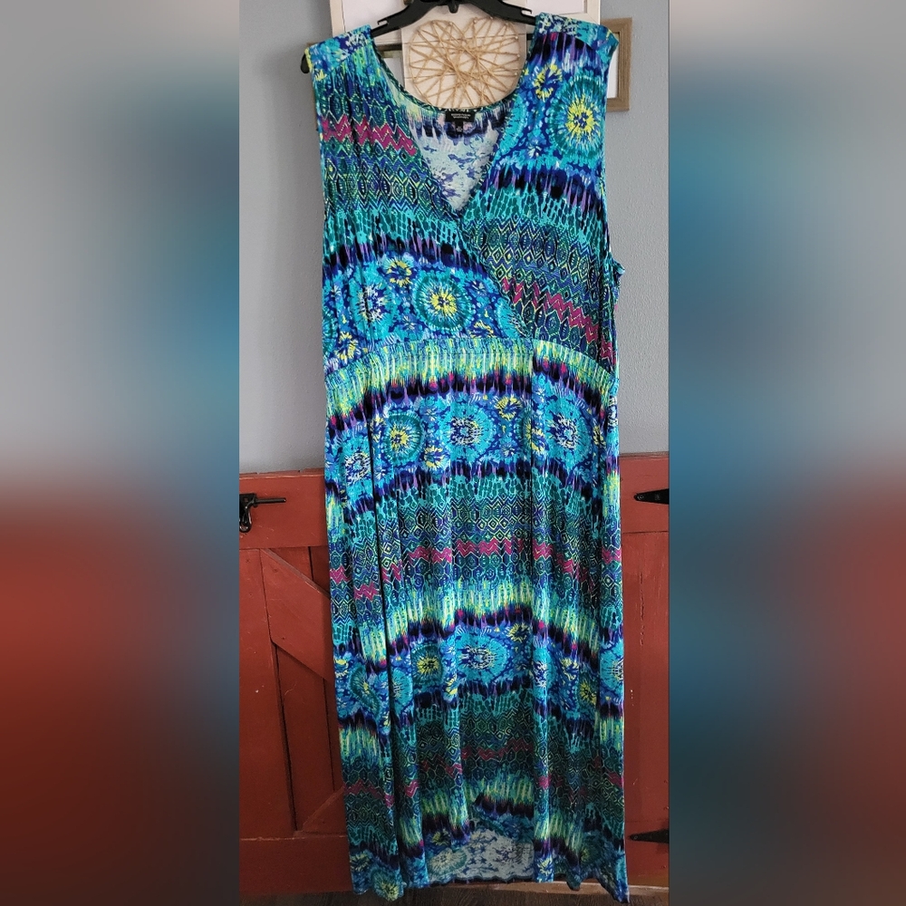 Spense Woman Multicolor Maxi Dress - Size (3X)